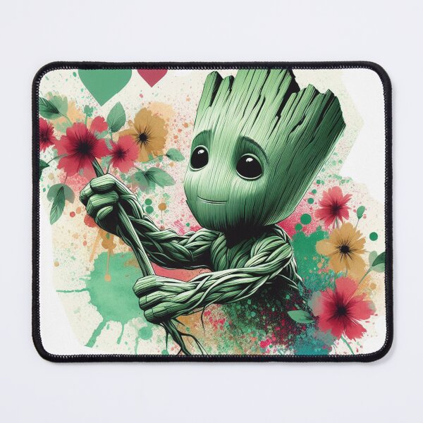 Item preview, Cute Valentine Groot Holding Flowers Graphic designed and sold by 502Templates.
