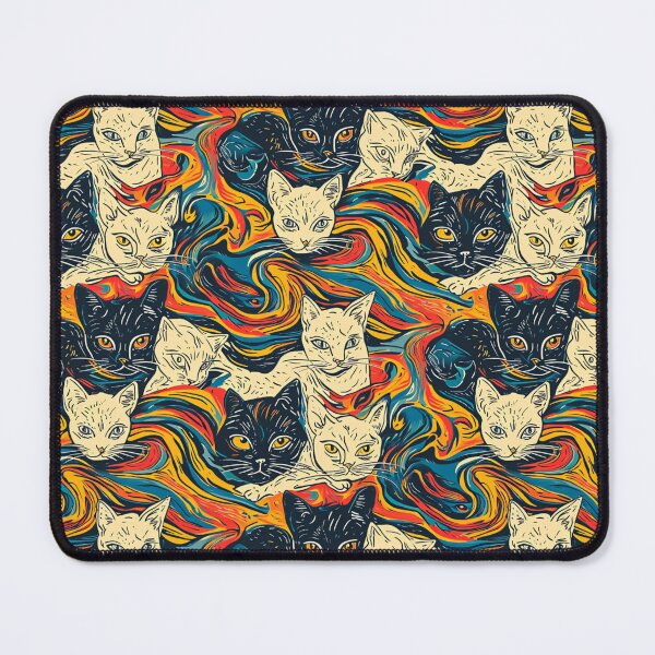 Item preview, Abstract cats painting pattern designed and sold by FloralZoo.