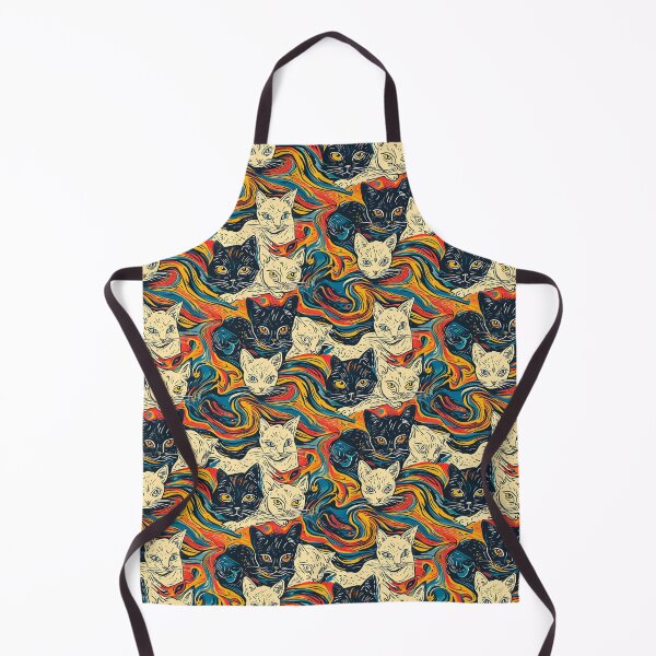 Item preview, Abstract cats painting pattern designed and sold by FloralZoo.