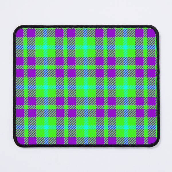 Item preview, Electric Harmony A Tartan of Neon Green and Deep Violet designed and sold by 89BLACK.