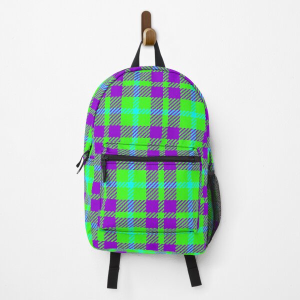 Item preview, Electric Harmony A Tartan of Neon Green and Deep Violet designed and sold by 89BLACK.