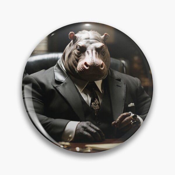 Item preview, Mobster Hippo Hustle designed and sold by NeatThingLover.
