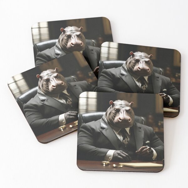 Item preview, Mobster Hippo Hustle designed and sold by NeatThingLover.