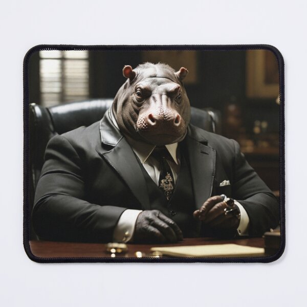 Item preview, Mobster Hippo Hustle designed and sold by NeatThingLover.