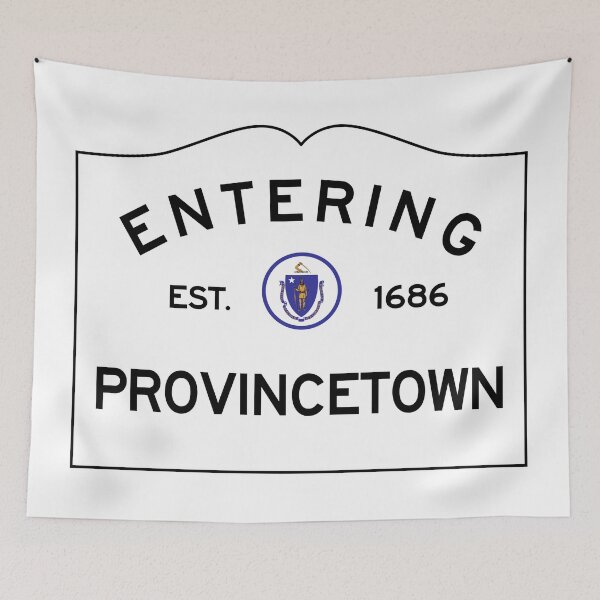Item preview, Entering Provincetown Massachusetts - Commonwealth of Massachusetts Road Sign  designed and sold by NewNomads.