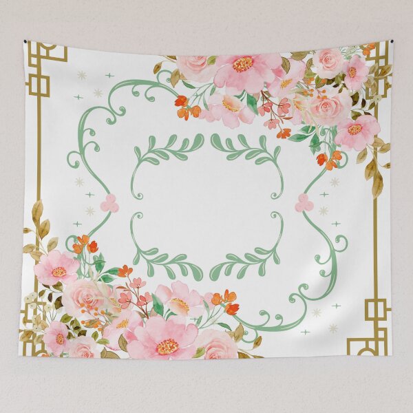 Item preview, Vintage floral frame. Vintage frame with roses, leaves and butterflies. designed and sold by APHIDAT-TA.