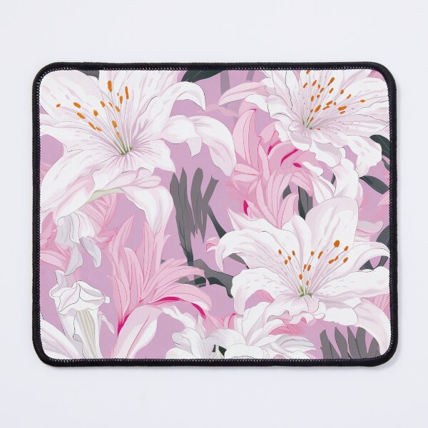 Item preview, Lily Tile 02: Trumpets of Purity in Pastel Dreams, Dew Kissed by Fragrance designed and sold by TheBrainArt.