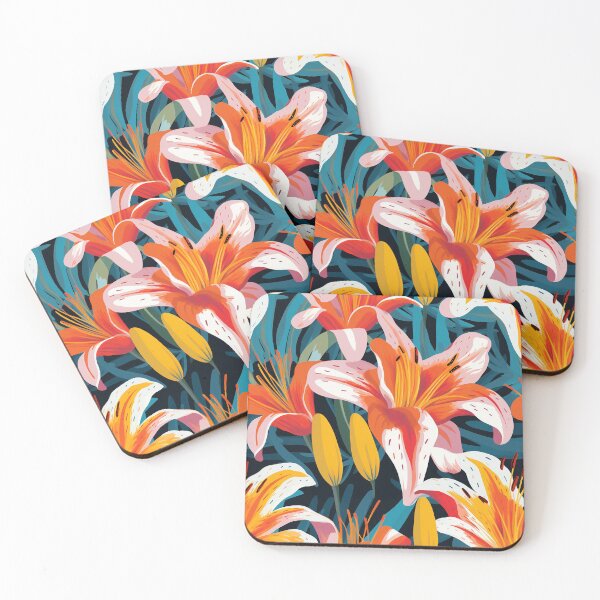 Item preview, Lily Tile 03: Trumpets of Purity in Pastel Dreams, Dew Kissed by Fragrance designed and sold by TheBrainArt.