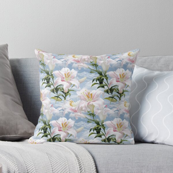 Item preview, Lily Tile 04: Trumpets of Purity in Pastel Dreams, Dew Kissed by Fragrance designed and sold by TheBrainArt.