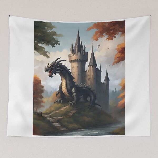 Item preview, gothic castle inhabited by a dragon designed and sold by LYDIA0304.