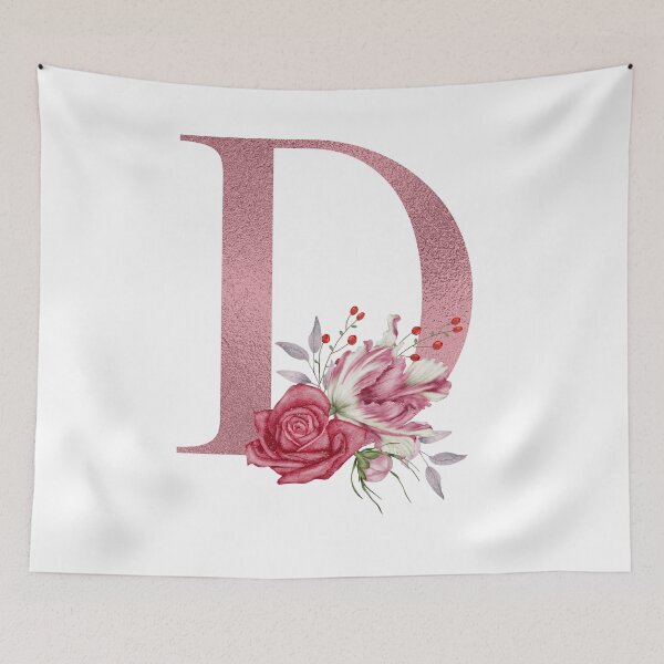 Item preview, D letter with roses designed and sold by DancingKween77.