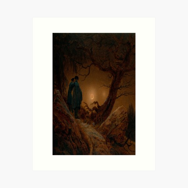 Artikel-Vorschau von Zwei Männer betrachten den Mond -1820 - Caspar David Friedrich, designt und verkauft von THASSON.