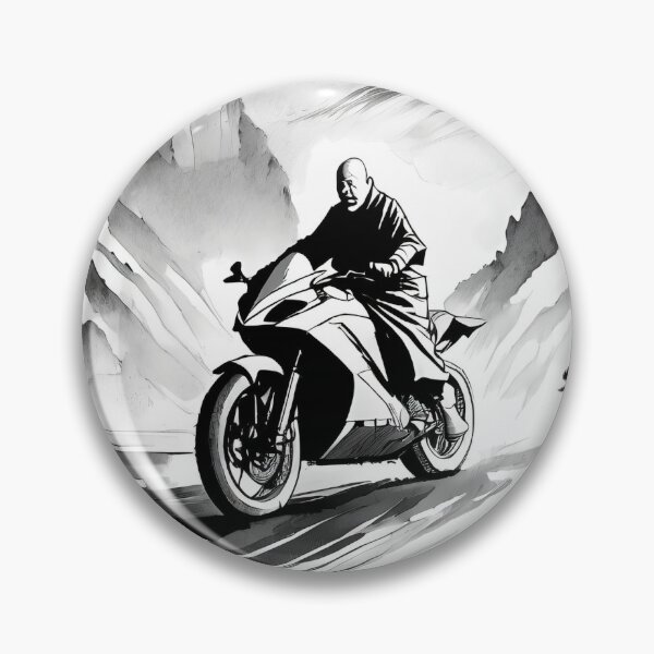 Item preview, Buddhist Monk on a Motorcycle designed and sold by BADESIGNZZ.