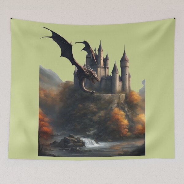 Item preview, gothic castle inhabited by a dragon designed and sold by LYDIA0304.