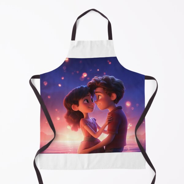 Item preview, Romantic Getaway: 3D Rendering of Cartoon Couple on the Beach designed and sold by hjian8219.