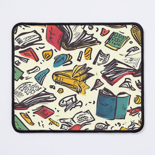 Item preview, Book Aesthetic, Abstract Doodle Books Pattern designed and sold by Desfix.