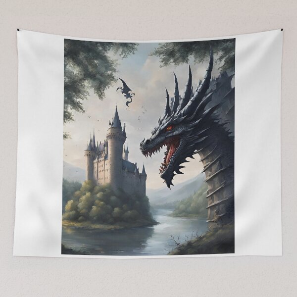 Item preview, gothic castle inhabited by a dragon designed and sold by LYDIA0304.