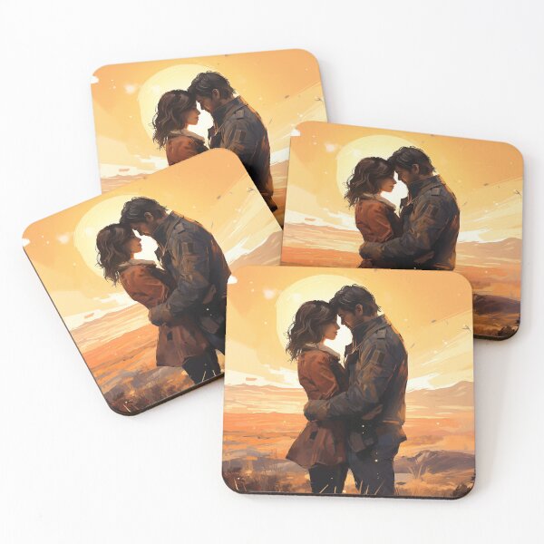 Item preview, Embrace in Enchantment: Side View of Couple Hugging in a Fantasy World" designed and sold by hjian8219.