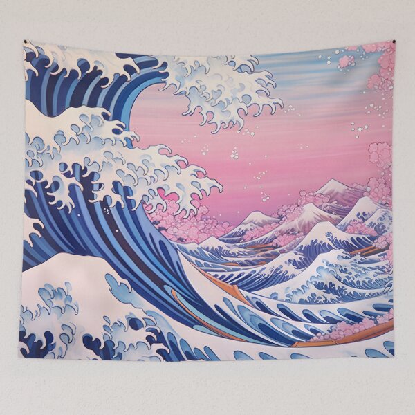 Item preview, Subtle Trans Pride Great Waves designed and sold by ArtliciousHUMAN.