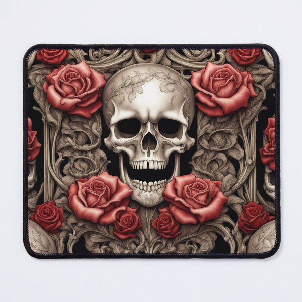 Item preview, rose skull patterned designed and sold by TheDarkVault.