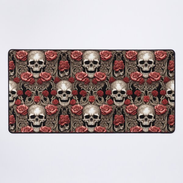 Item preview, rose skull patterned designed and sold by TheDarkVault.
