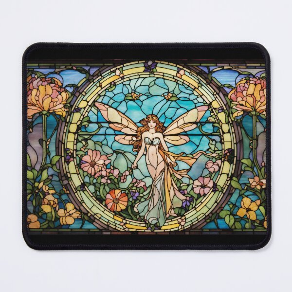 Item preview, Fairy floral stained glass designed and sold by leadgie.