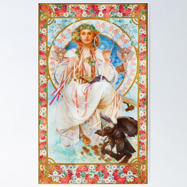 Item preview, Portrait of Josephine Crane Bradley as Slavia, by Alphonse Mucha. HIGH DEFINITION designed and sold by MINDTHECHERRY.