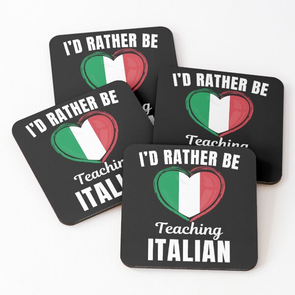 Item preview, I'd rather be teaching Italian, funny Italian language learning or speaking teacher or professor quote or saying designed and sold by NBSStore.
