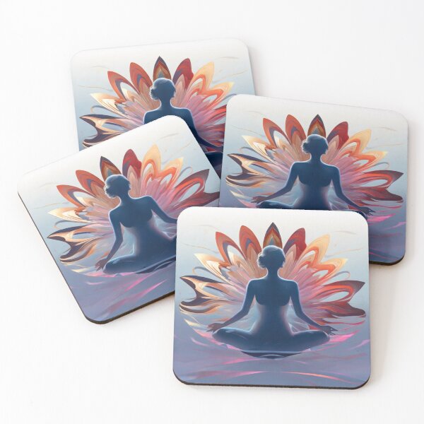 Item preview,  Yoga lotus position purple glow designed and sold by bonjourmadame4.