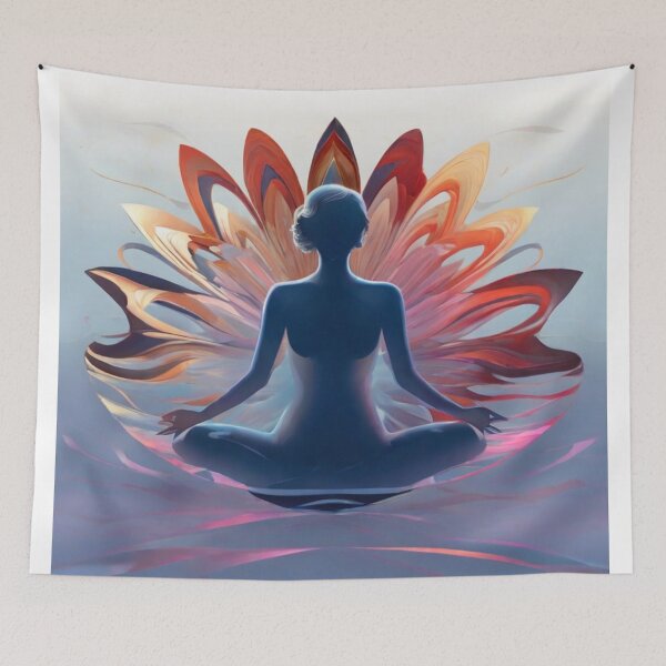Item preview,  Yoga lotus position purple glow designed and sold by bonjourmadame4.
