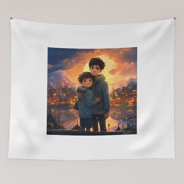 Item preview, Eternal Embrace: Full Shot of Couple Hugging in a Fantasy World designed and sold by hjian8219.