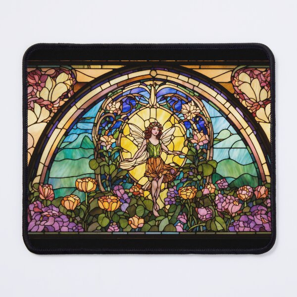 Item preview, Floral fairy stained glass fairytale designed and sold by leadgie.
