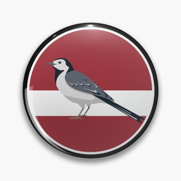 Item preview, Latvia White wagtail Bird Latvian National Animal Flag designed and sold by FlagX.