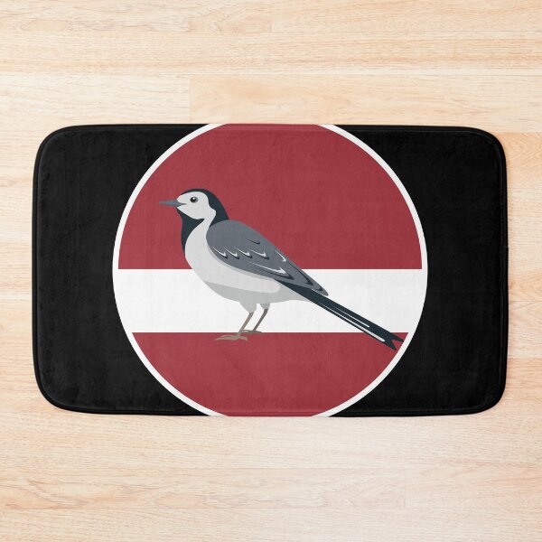Item preview, Latvia White wagtail Bird Latvian National Animal Flag designed and sold by FlagX.
