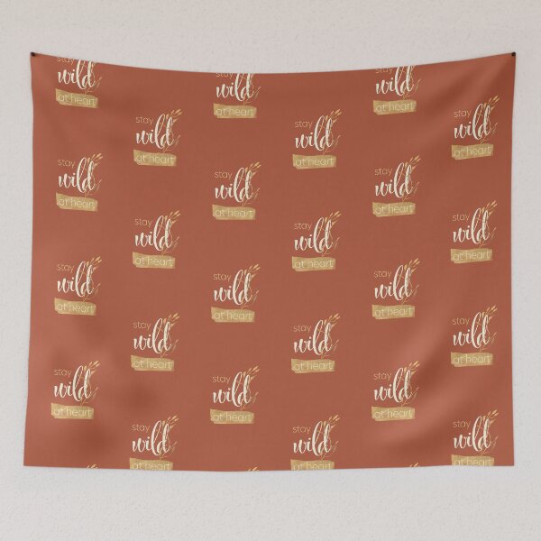 Item preview, Stay Wild at Heart: A Motivational Boho Quote in Gold and Terracotta. designed and sold by LotusBlanc.