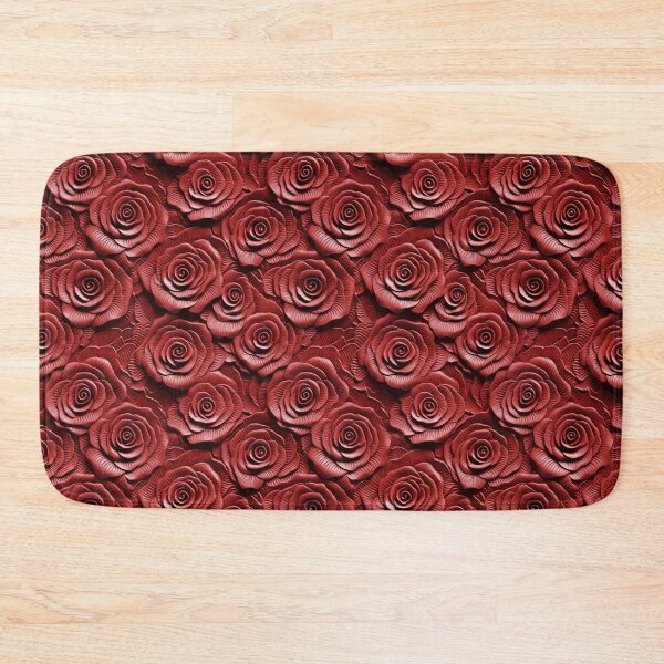 Item preview, Red Rose Floral Embossed Leather Texture designed and sold by Studio2315.