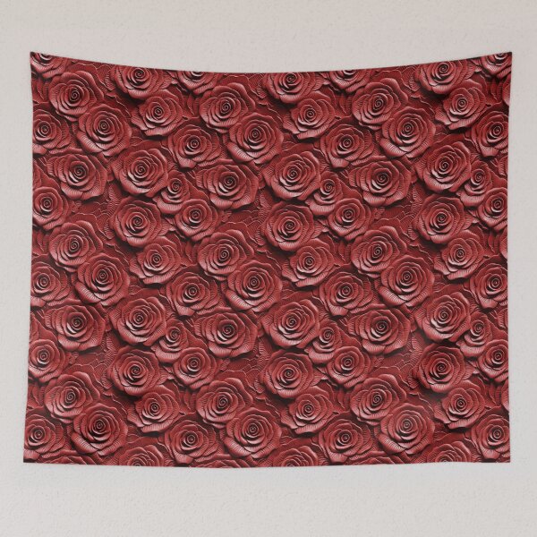 Item preview, Red Rose Floral Embossed Leather Texture designed and sold by Studio2315.