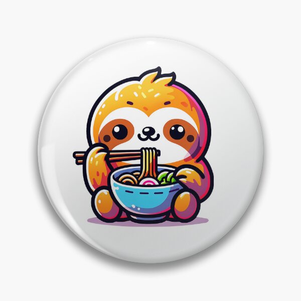 Item preview, Sloth eating noodles designed and sold by DancingKween77.