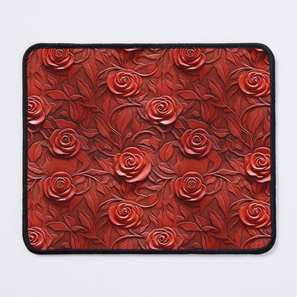 Item preview, Red Rose Floral Embossed Leather Texture designed and sold by Studio2315.