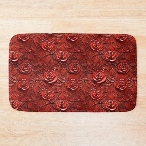 Item preview, Red Rose Floral Embossed Leather Texture designed and sold by Studio2315.