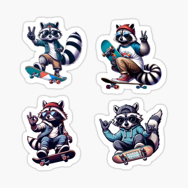 Cute cartoon raccoon  Sticker for Sale by Yaragold