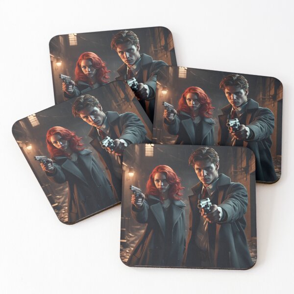 Item preview, An Armed Couple Pointing Guns In A Dark Alley designed and sold by MoriFantasy.