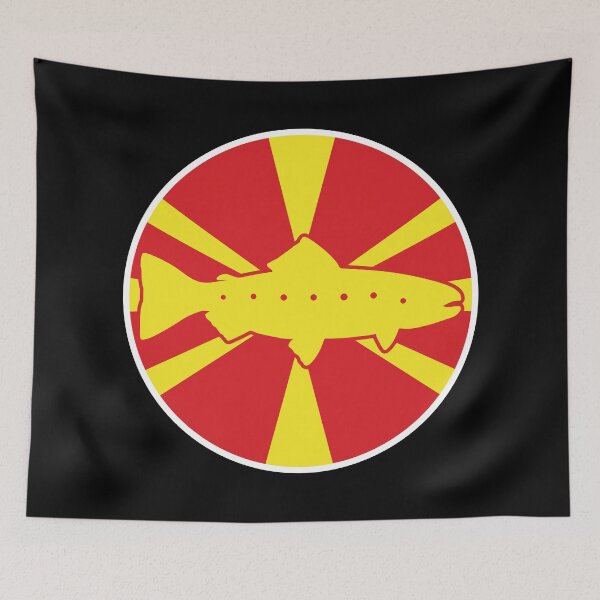 Artikelvorschau, Mazedonische Forelle Mazedonische Nationaltierflagge entworfen und verkauft von FlagX.