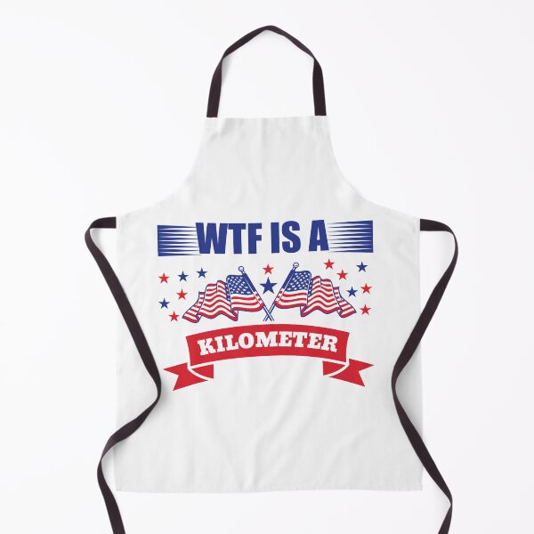 Item preview, Wtf is a Kilometer: Ironic American Flag Meme designed and sold by -Candy-Shop-.
