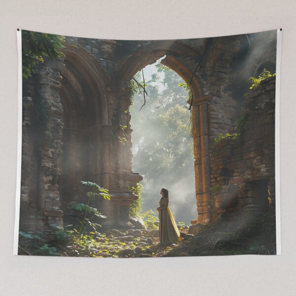 Item preview, Enchanted Ruins: A Mystical Journey Through Nature's Cathedral designed and sold by oanaunciuleanu.