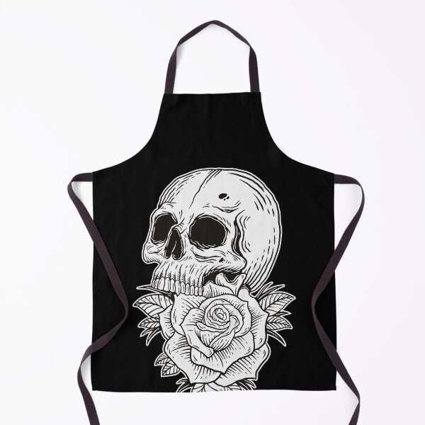 Item preview, Skull With Floral Rose Dark Art Skull Bone Horror Tattoo Grunge designed and sold by MORSPECTIVE.