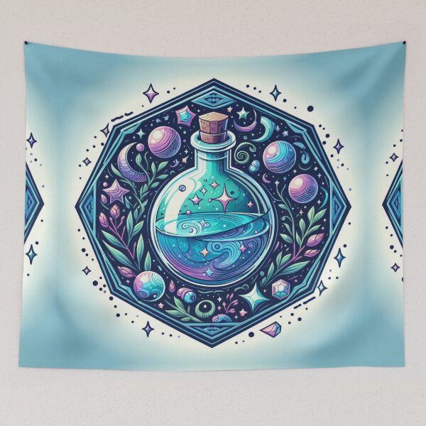 Item preview, Spell in a bottle Magical Magic Potion Bottle Celestial Stars Moon designed and sold by CoffeeIsATrip.