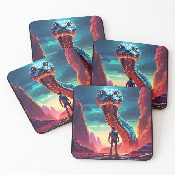 Item preview, Snake Encounter at Dusk: The Serpent’s Majesty designed and sold by ArtComixHaven.