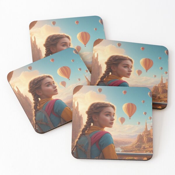 Item preview, A Journey to the Magical Skies - Hot Air Balloons Over Enchanting Landscapes designed and sold by DotsAndDesigns.