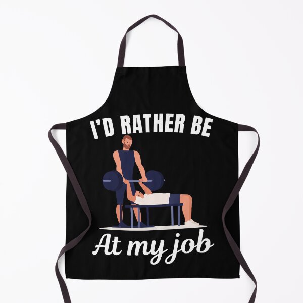 Item preview, I'd rather be at my job, funny personal gym or fitness trainer job profession or occupation saying quote designed and sold by NBSStore.